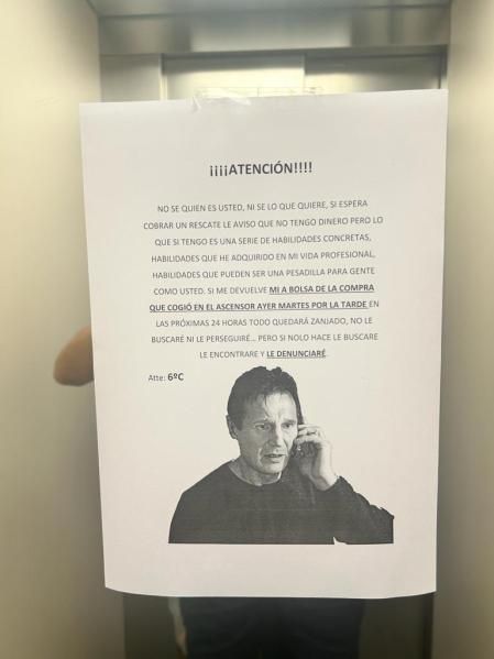 El cartel en cuestión