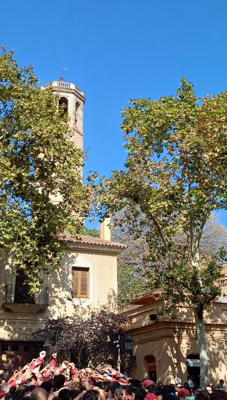 Jornada castellera en la fiesta mayor de Sarrià.