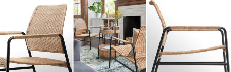 ULRIKSBERG, sillón, ratán/antracita