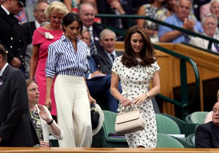 Kate Middleton y Meghan Markle asistieron juntas al torneo de Wimbledon en julio de 2018