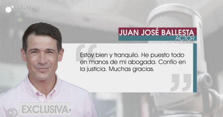Juan José Ballesta habla sobre la denuncia por agresión sexual