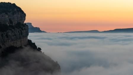 Mar de niebla divisado desde el Morro de l'Abella.