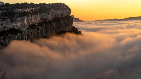 Mar de niebla divisado desde el Morro de l'Abella.