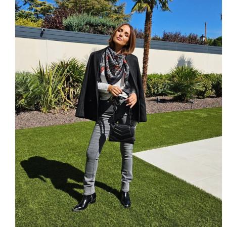 Paula Echevarría con su 'total look' de IKKS