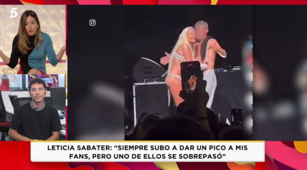 El hombre ha subido al escenario y ha insistido en besar a la cantante