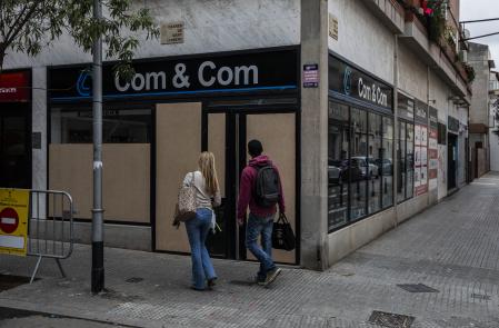 Este comercio también fue atacado durante la noche del sábado