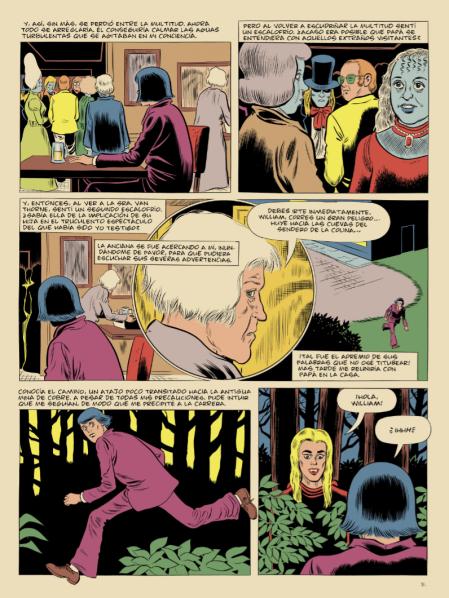 Página de la edición castellana de Monica, con rotulación de Daniel Tudelilla