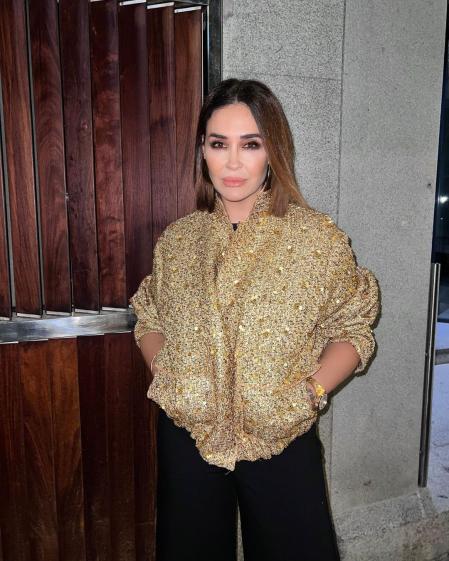 Vicky Martín Berrocal con el look para la noche con la chaqueta de Zara