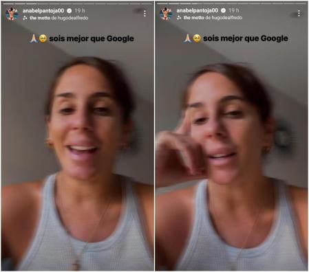 Anabel Pantoja recupera la alegría tras romperse al recordar a sus abuelas