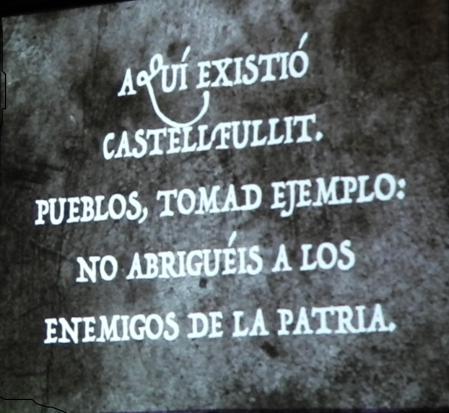 Advertencia tras la destrucción de Castellfollit de Riubregós.