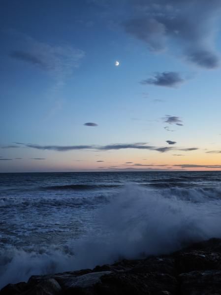 Atardecer en el puerto de Castelldefels.