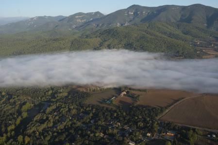 La Garrotxa a vista de globo,