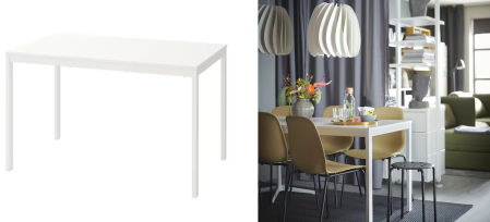 VANGSTA, mesa extensible, 120/180x75 cm