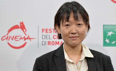 Celine Song durante su visita al festival de Roma el 22 de octubre