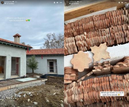 María Pombo y Pablo Castellano muestran los avances de su casa en Cantabria.