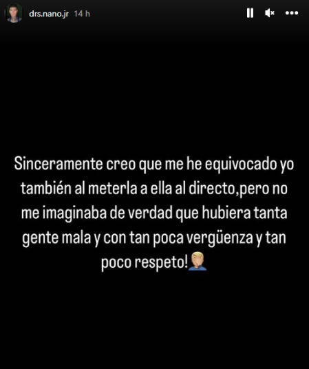 El mea culpa de Nano