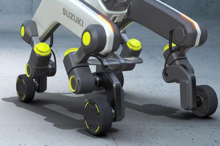 Moqba, el extraño vehículo eléctrico “de cuatro patas” que hasta puede subir escaleras.