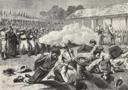 Ejecución de la tripulación del Virginius en Santiago de Cuba. ‘L’Illustration’, 20 de diciembre de 1873. DeA / Veneranda Biblioteca Ambrosiana, Milán.