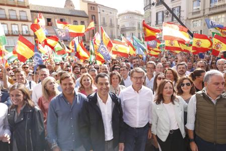 El PP celebrando un acto de partido en Málaga este domingo 29 de octubre en contra la amnistía del 'procés'