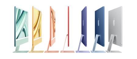 Los iMac de 24 pulgadas mantienen diseño y colores, pero son mucho más potentes