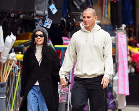 Actors Channing Tatum with Zoe Kravitz in London