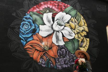 Mural en el Cementerio General de La Paz.&nbsp;