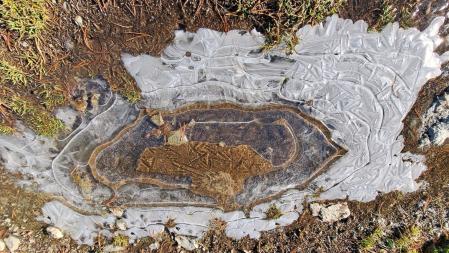 Hielo artístico en el Collet de les Barraques.