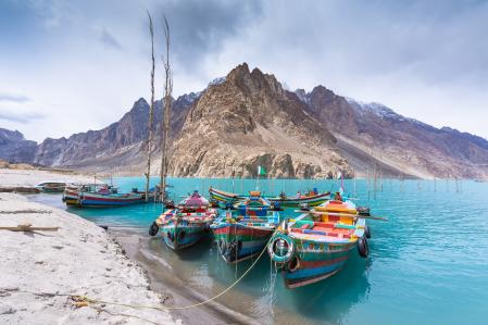 Lago Attabad, en el valle de Hunza (Pakistán)