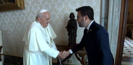 Aragonès y el Papa coinciden en la 