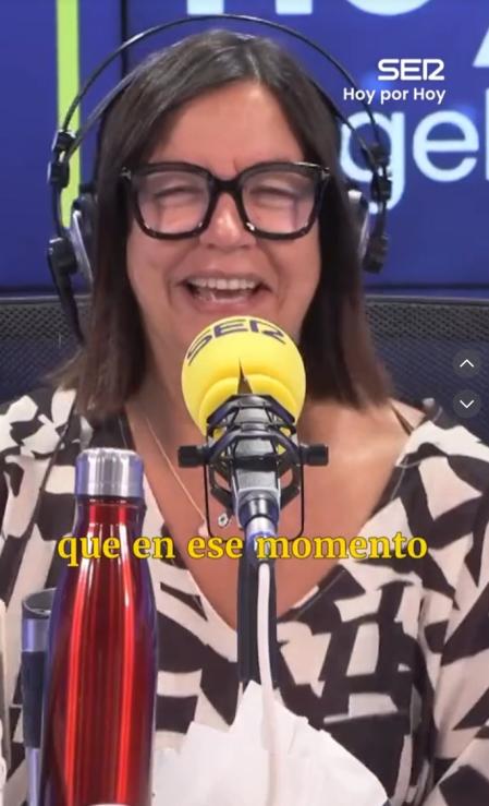 La periodista no pudo evitar la risa con los comentarios de Bob Pop.