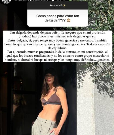 Marta López Álamo se convertía en protagonista de la polémica por sus respuestas en Instagram.