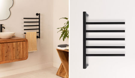 WARM TOWEL MINIMAL, toallero eléctrico con barras giratorias 180º