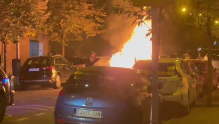 Actos vandálicos de los grupos de ultraderecha en las inmediaciones de ferraz