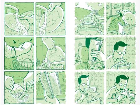 Imagen del cómic ‘No te vayas’, escrito y dibujado por Jordan Crane