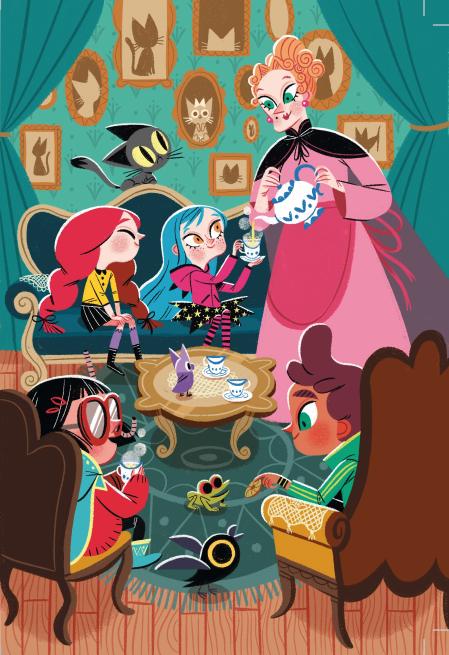 Ilustraciones de David Sierra para la serie 'Anna Kadabra' de Pedro Mañas