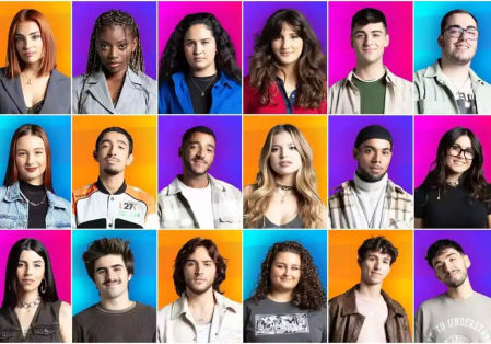 De izquierda a derecha, empezando por arriba, los 18 participantes