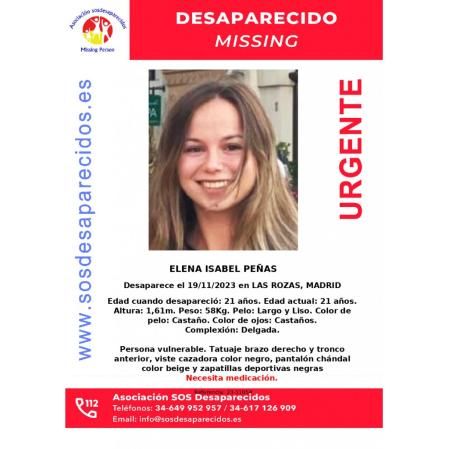 Elena Isabel Peñas, desaparecida el 19 de noviembre