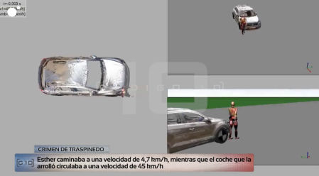 La reconstrucción en imágenes del atropello de Esther López desde tres vistas distintas