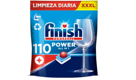 Finish Powerball Power All in 1 Pastillas para el lavavajillas todo en 1