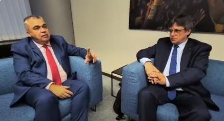Reunión de Santos Cerdán con Puigdemont en Bruselas