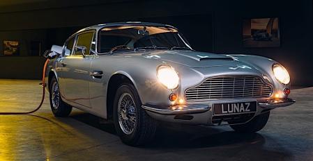 DB6 Lunaz, el Aston Martin eléctrico restaurado con nueces, huevos y manzanas.