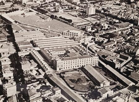Imagen aérea de la zona industrial de La Sagrera