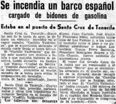 Un recorte de prensa de la época.