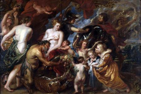 'Las bendiciones de la paz', Rubens, c. 1629-1630. National Gallery, Londres