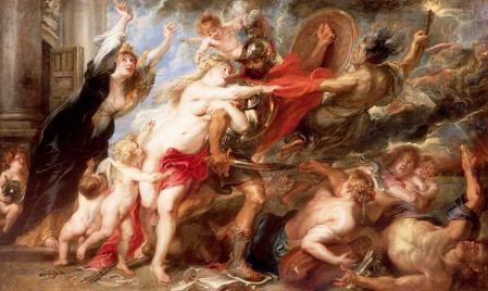 'Las consecuencias de la guerra', Rubens, 1637. Palacio Pitti, Florencia