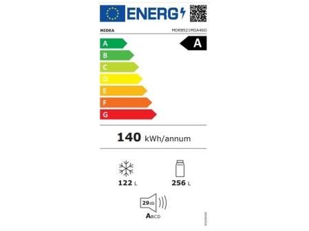 Etiqueta energética Frigorífico combi Midea Total No Frost MDRB521MGA46O