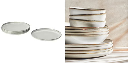 GLADELIG, plato, gris, 25 cm