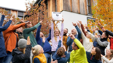 El equipo de Vaude recibió el premio con orgullo y alegría.