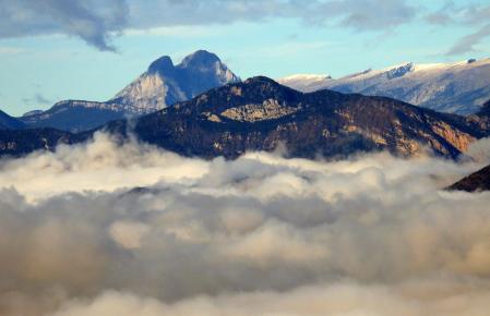La niebla vista desde Els Munts.