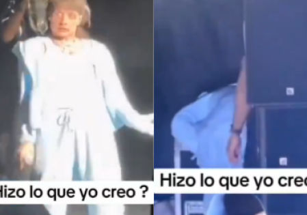 Peso Pluma durante un concierto